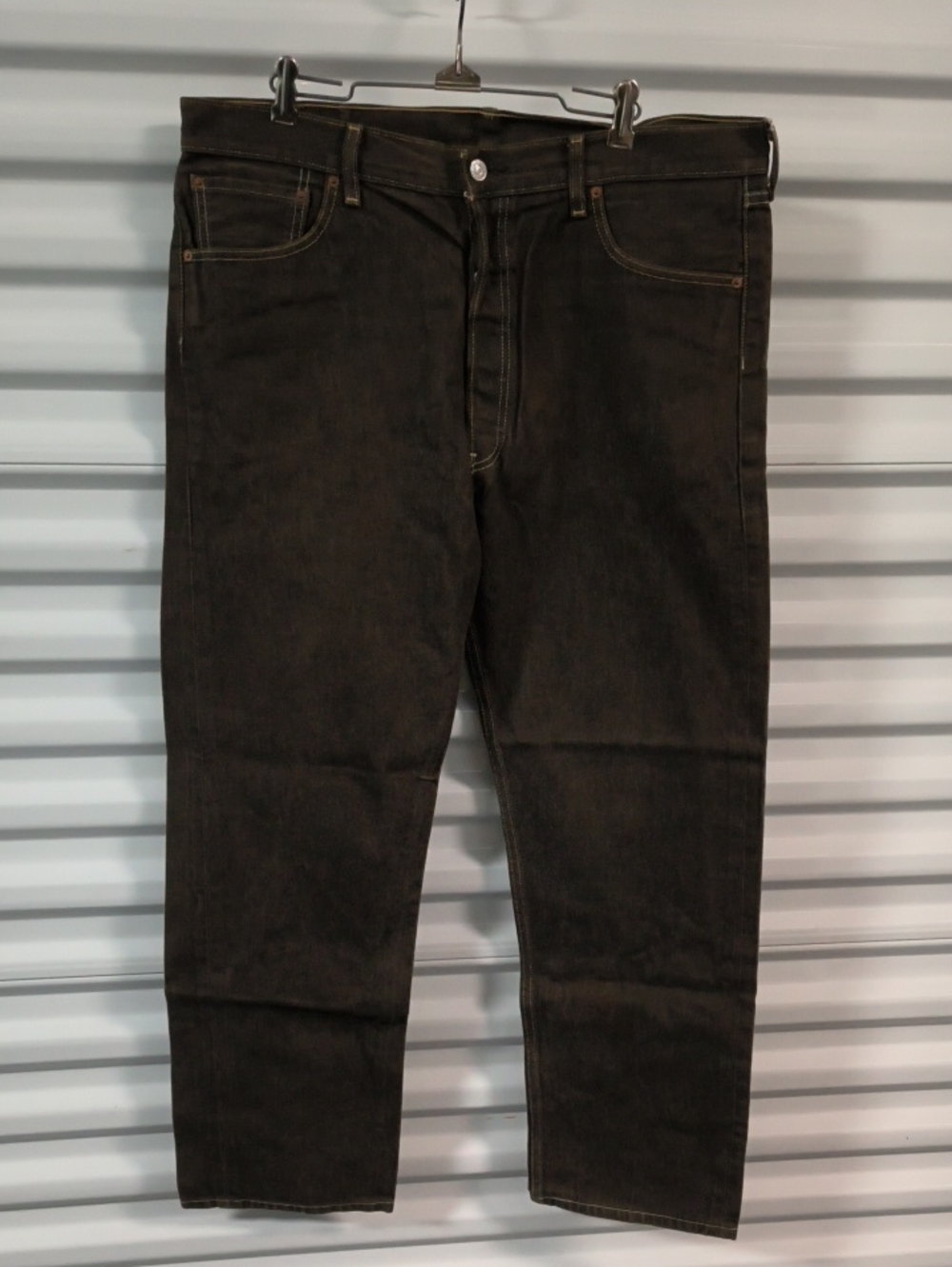 Vtg Levi’s 501XX Shrink-to-Fit Brown Jeans 38 X 32 Denim Buttonfly